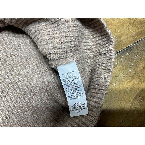 L.L. Bean Waterfowl Sweater Mens XL Merino Lambs Wool Ribbed Brown 237808 - Picture 10 of 11
